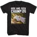 Black Halloween t-shirt featuring Halloween Hide And Seek design