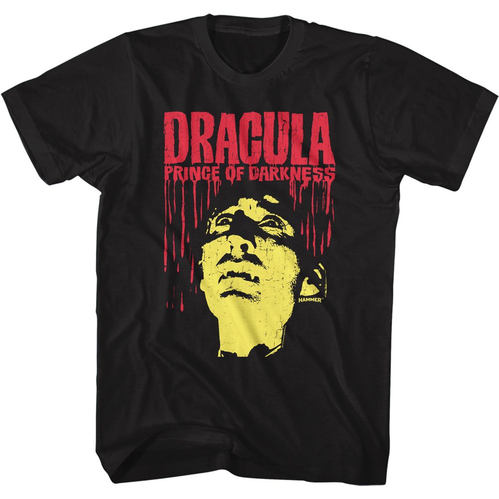 Black Hammer Horror t-shirt featuring Hammer Horror Dracula Prince of Darkness design