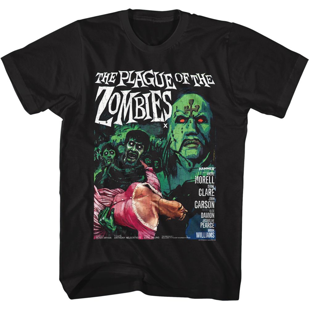 Black Hammer Horror t-shirt featuring Hammer Horror The Plague of the Zombies design