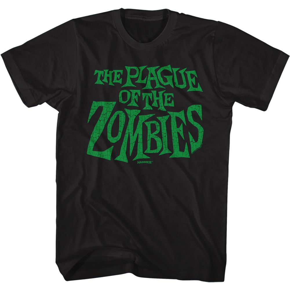 Black Hammer Horror t-shirt featuring Hammer Horror The Plague of the Zombies logo design