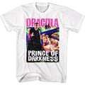 White Hammer Horror t-shirt featuring Hammer Horror Bright Prince of Darkness poster design