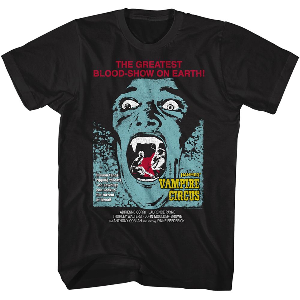 Black Hammer Horror t-shirt featuring Hammer Horror Vampire Circus Moth design