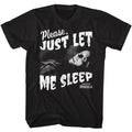 Black Hammer Horror t-shirt featuring Hammer Horror Just Let Me Sleep design