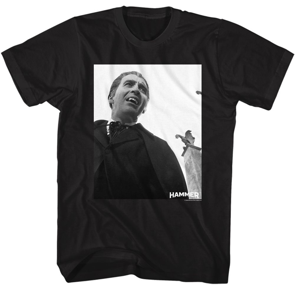 Black Hammer Horror t-shirt featuring Hammer Horror Dracula screenshot design