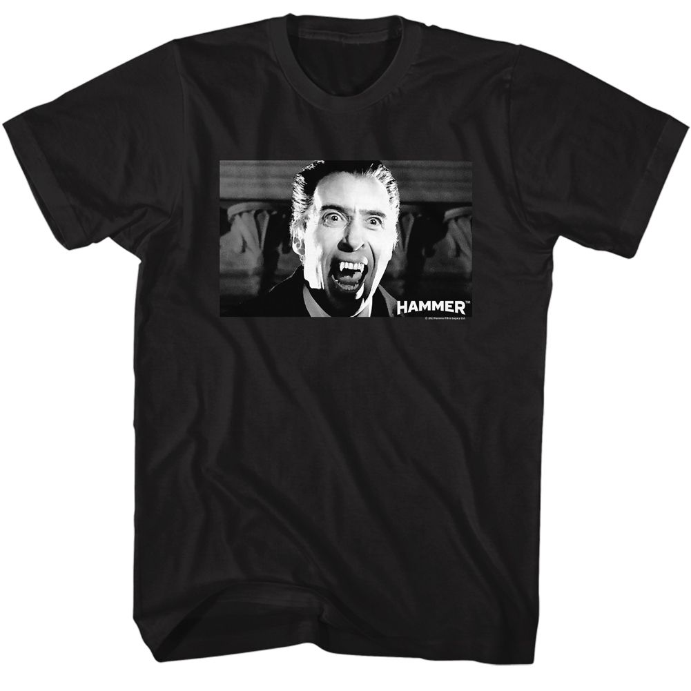 Black Hammer Horror t-shirt featuring Hammer Horror Angry Dracula design