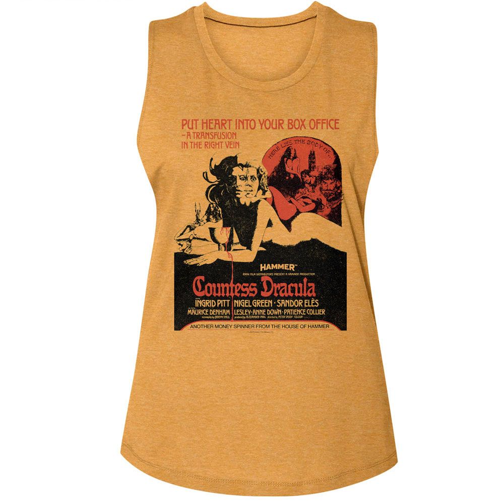 Hammer Horror Ladies Muscle Tank - Countess Dracula