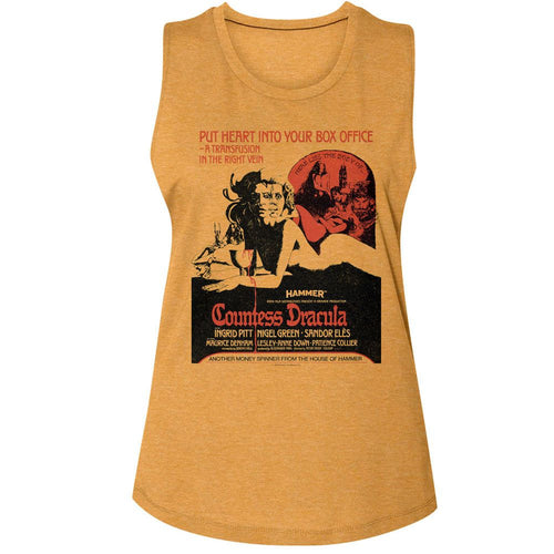 Hammer Horror Ladies Muscle Tank - Countess Dracula