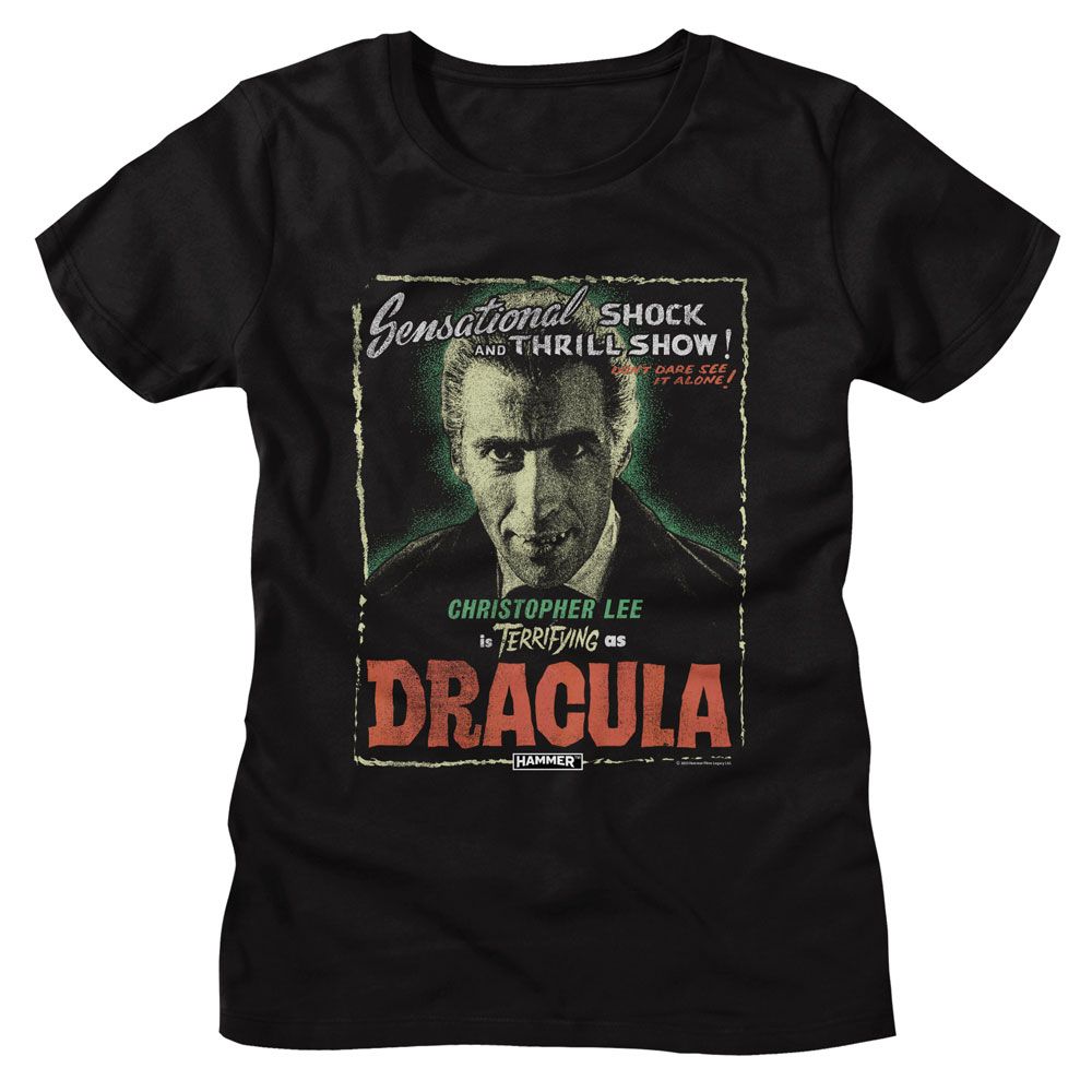 Hammer Horror Ladies T-Shirt - Lee as Dracula
