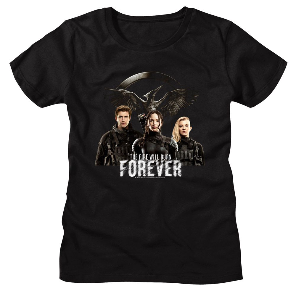 The Hunger Games Ladies T-Shirt - Fire Will Burn Forever