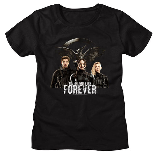 The Hunger Games Ladies T-Shirt - Fire Will Burn Forever