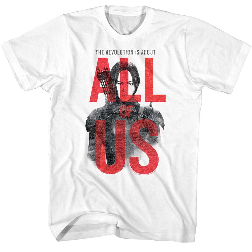 White The Hunger Games t-shirt featuring The Hunger Games All of Us design