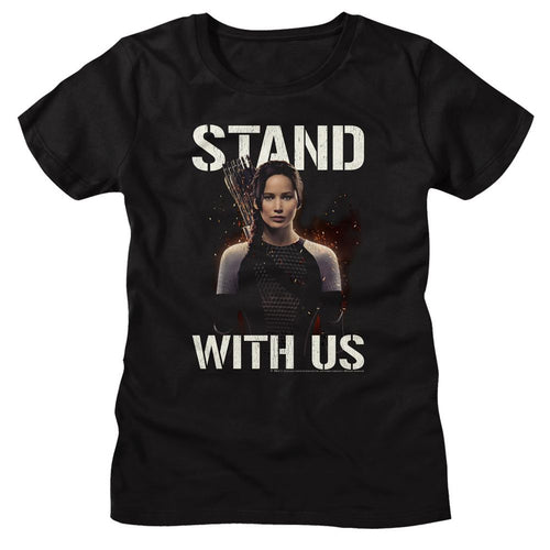 The Hunger Games Ladies T-Shirt - Stand With Us Katniss