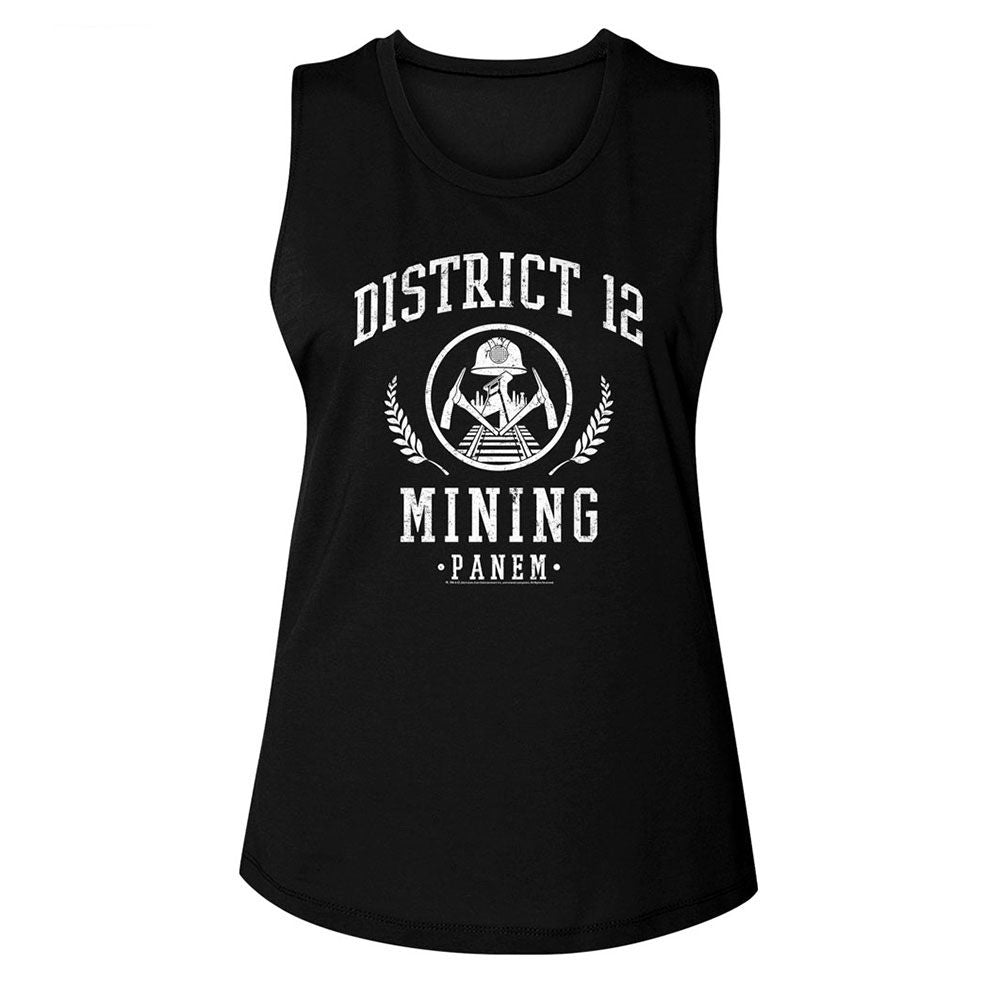 The Hunger Games Ladies Muscle Tank - D12 Mining