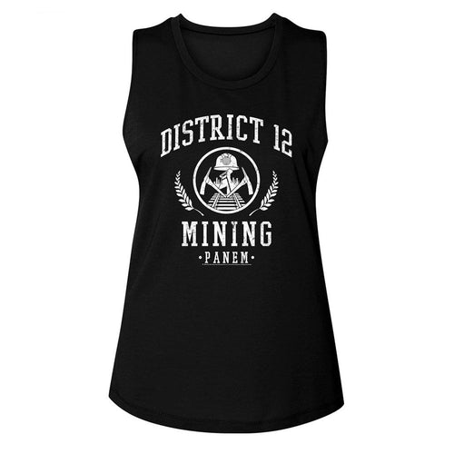 The Hunger Games Ladies Muscle Tank - D12 Mining