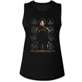 The Hunger Games Ladies Muscle Tank - Katniss with Districts