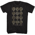 Black The Hunger Games t-shirt featuring The Hunger Games District Badges design