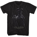 Black The Hunger Games t-shirt featuring The Hunger Games Katniss Back design