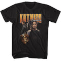Black The Hunger Games t-shirt featuring The Hunger Games Katniss duo photo design