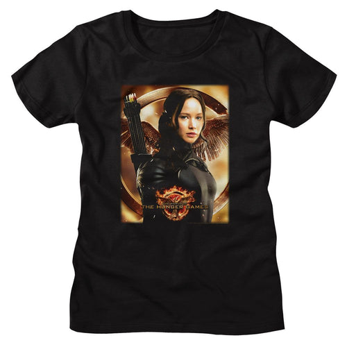 The Hunger Games Ladies T-Shirt - Katniss Mockingjay BG