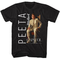 Black The Hunger Games t-shirt featuring The Hunger Games Capitol Couture Peeta design