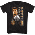 Black The Hunger Games t-shirt featuring The Hunger Games Peeta vertical text design