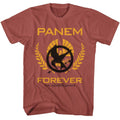 Terracotta The Hunger Games t-shirt featuring The Hunger Games Mockingjay Graffiti design