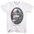 White The Hunger Games t-shirt featuring The Hunger Games Burn With Us design