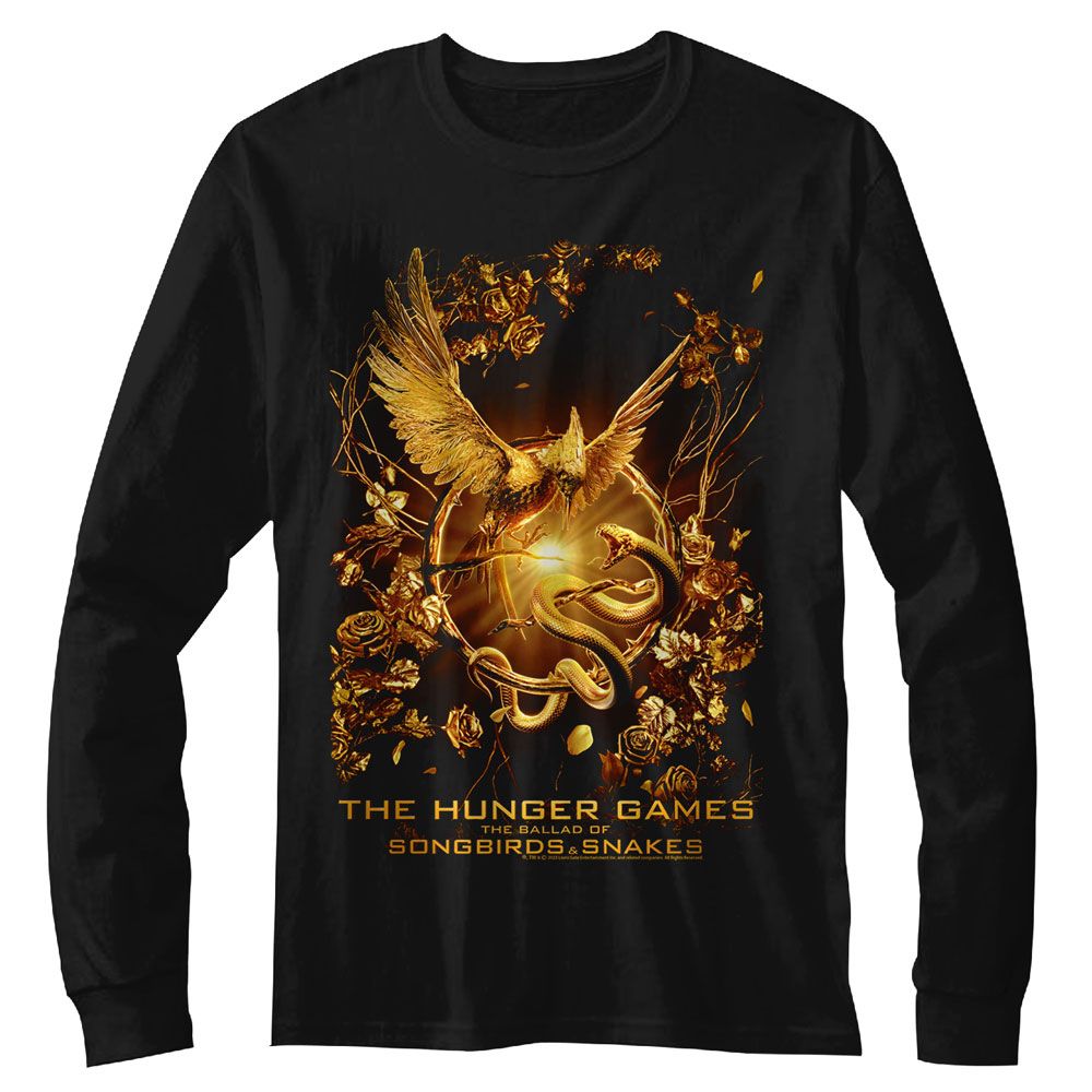 The Hunger Games Long Sleeve T-Shirt - Songbird Snakes Poster