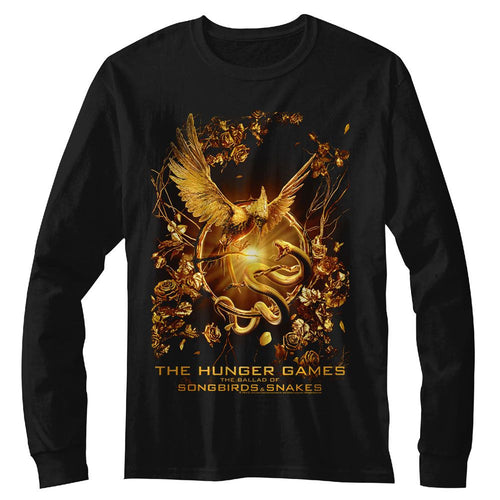 The Hunger Games Long Sleeve T-Shirt - Songbird Snakes Poster