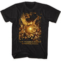 Black The Hunger Games t-shirt featuring The Hunger Games Ballad of Songbirds and Snakes poster design