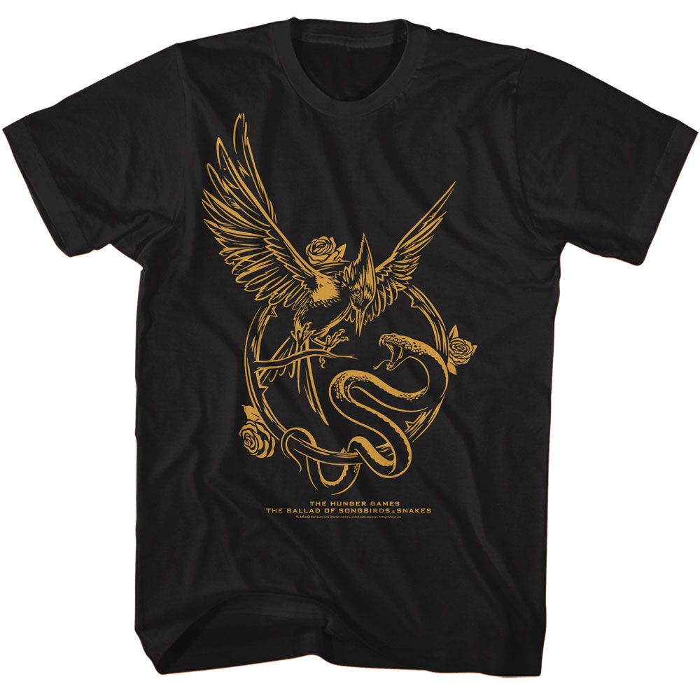 Black The Hunger Games t-shirt featuring The Hunger Games Boss Fight Simple design