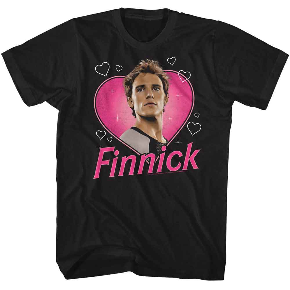 Black The Hunger Games t-shirt featuring The Hunger Games Finnick Heartthrob design