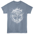 Indigo Heather The Hunger Games t-shirt featuring a Mockingjay design