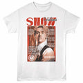 White The Hunger Games t-shirt featuring a Snow Magazine design