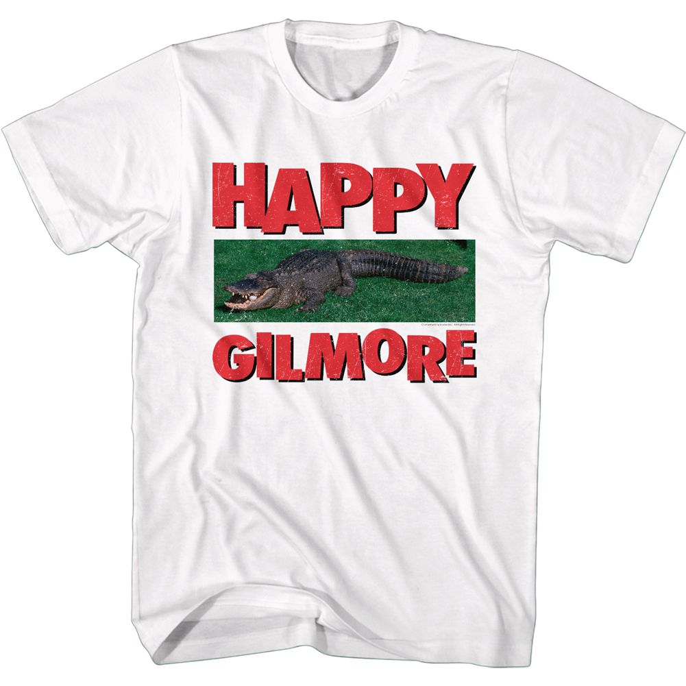 White Happy Gilmore t-shirt featuring Happy Gilmore Gilmore Gator design