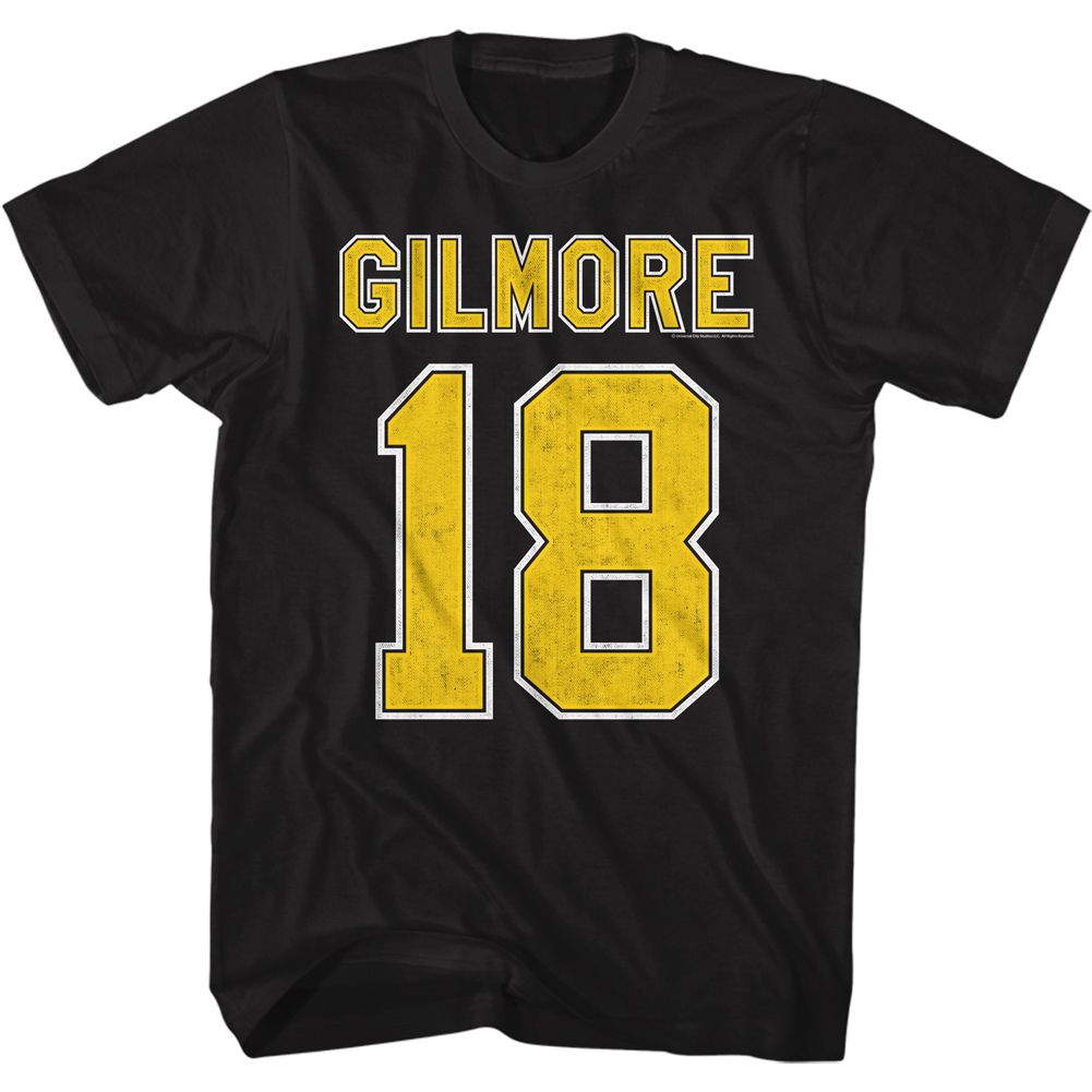Black Happy Gilmore t-shirt featuring Happy Gilmore hockey jersey design