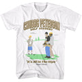 White Happy Gilmore t-shirt featuring Happy Gilmore Chubbs Golf Academy design