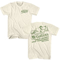 Natural Happy Gilmore t-shirt featuring Happy Gilmore Mono Gold Jacket Tournament design (front and back)