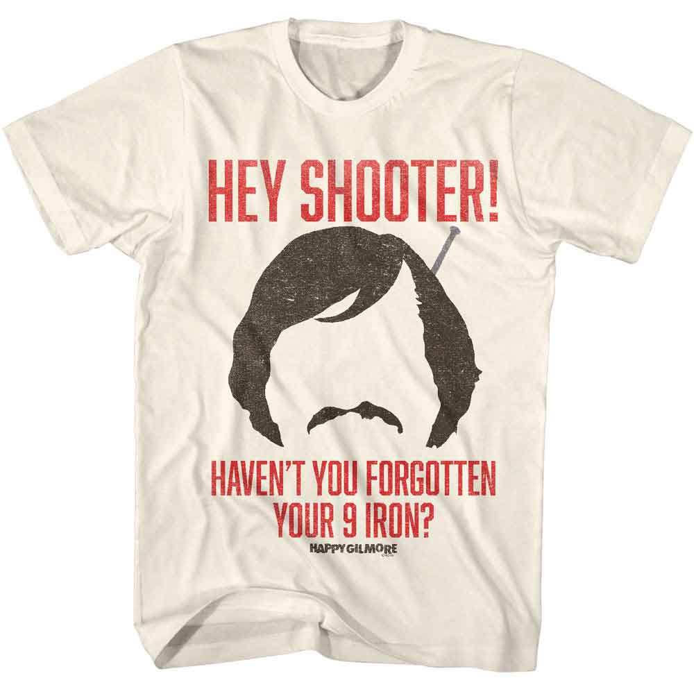 Natural Happy Gilmore t-shirt featuring Happy Gilmore Hey Shooter design
