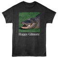 Black heather Happy Gilmore t-shirt featuring Happy Gilmore Gator Square design