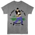 Graphite heather Happy Gilmore t-shirt featuring Happy Gilmore He Doesn't Play Golf design