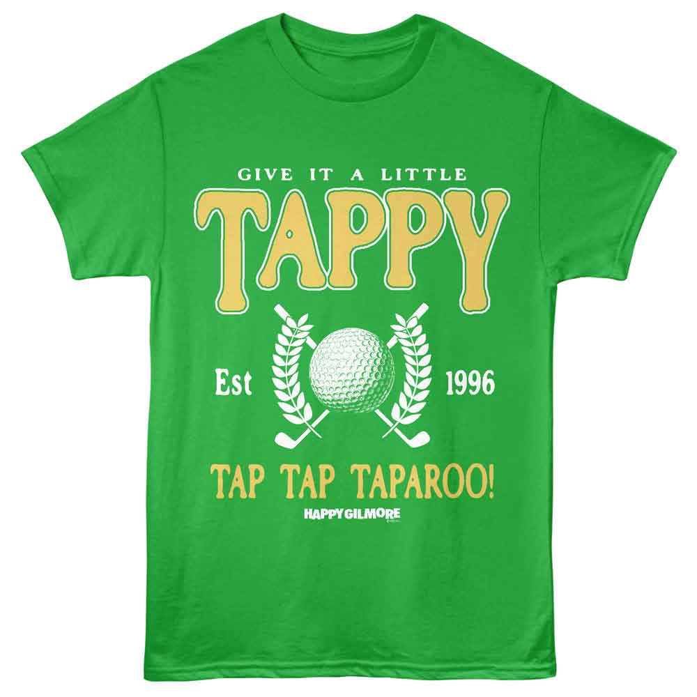 Kelly green Happy Gilmore t-shirt featuring Happy Gilmore Tappy design