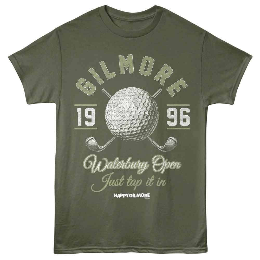 Military green Happy Gilmore t-shirt featuring Happy Gilmore Waterbury Open design