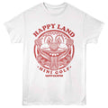 White Happy Gilmore t-shirt featuring Happy Gilmore Mini Golf Clown design
