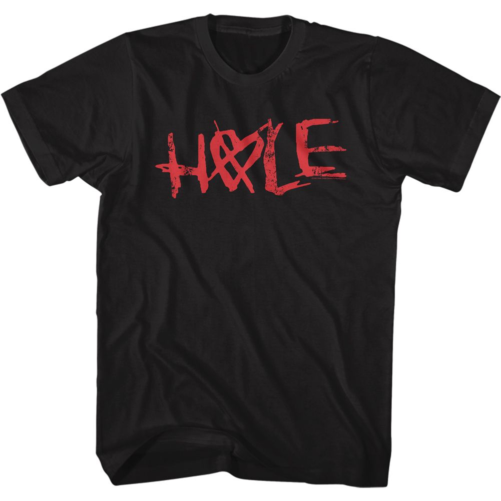 Black Hole t-shirt featuring Hole Crossed Heart Logo design