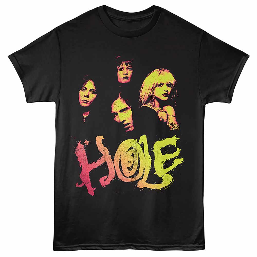 Group Shot Hole t-shirt in black