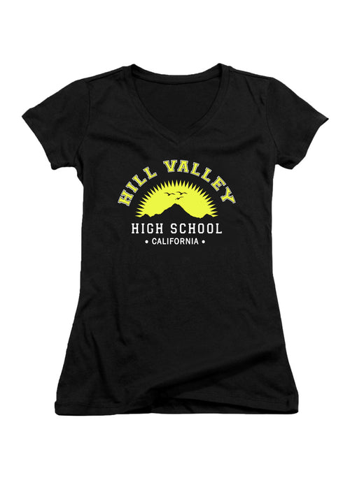 Black Hill Valley Juniors V-Neck T-Shirt