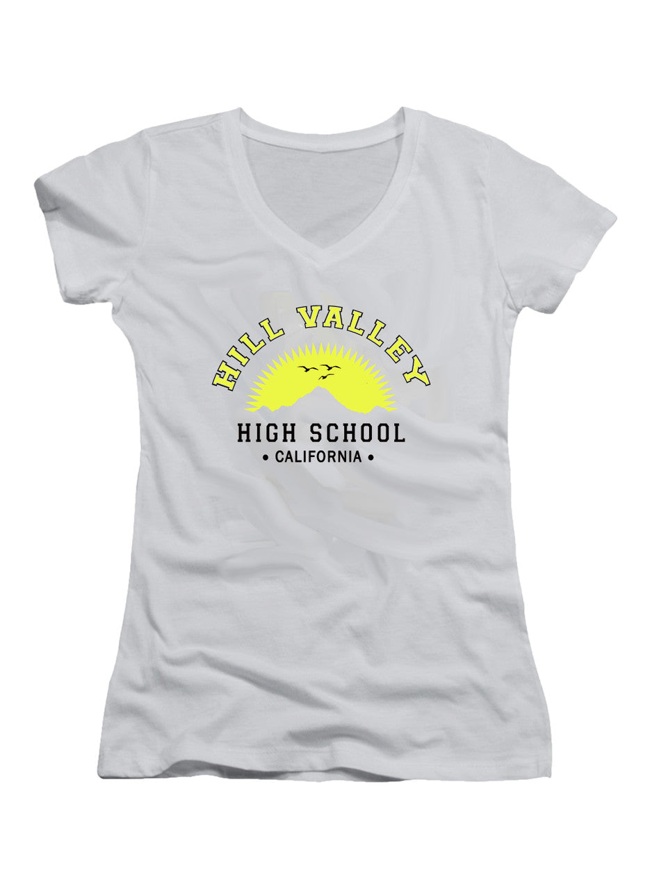 White Hill Valley Juniors V-Neck T-Shirt