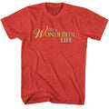 Red heather It's a Wonderful Life t-shirt featuring It's a Wonderful Life Logo design