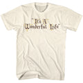 Natural It's a Wonderful Life t-shirt featuring It's a Wonderful Life Title Treatment design